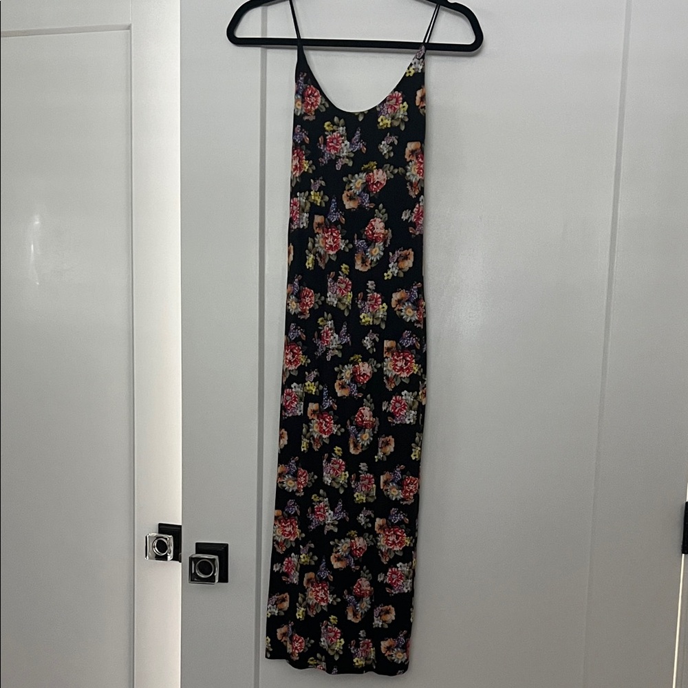 Alice and Olivia Floral Black Maxi Dress